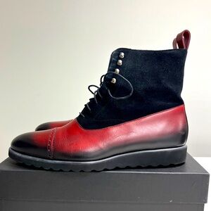 High Top Black & Red Boots size 12